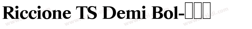 Riccione TS Demi Bol字体转换
